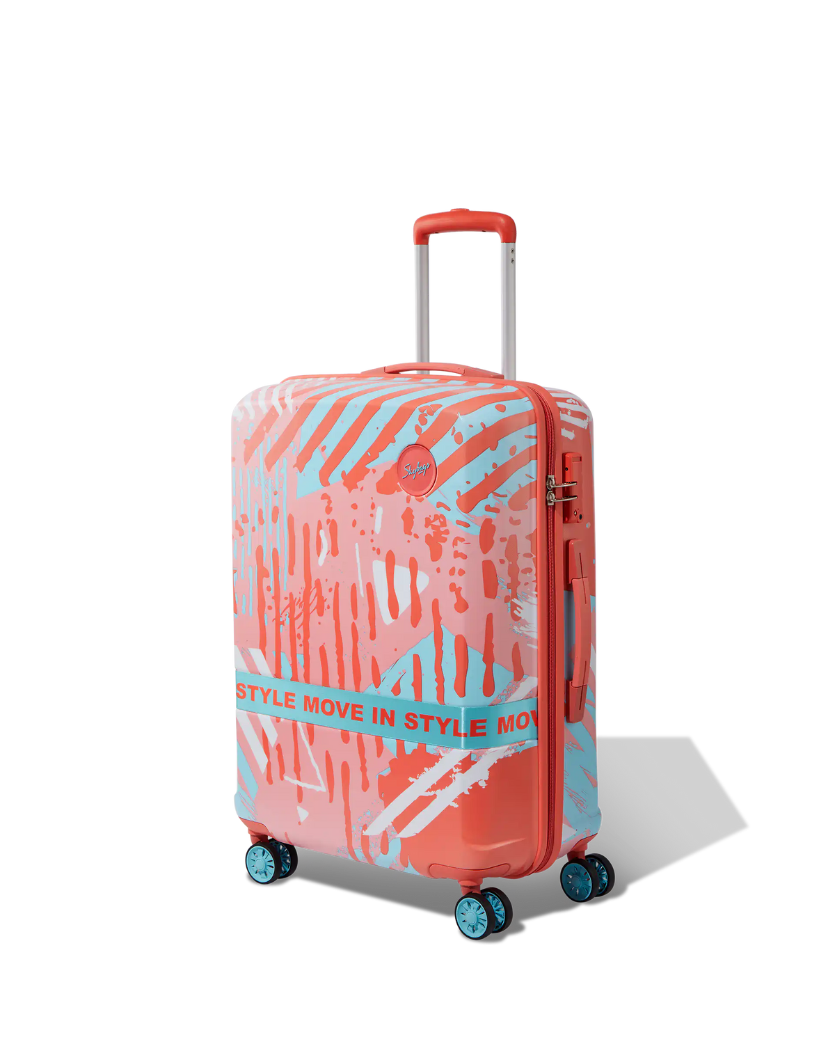 Skybags Wanderlust Printed Hard Luggage - Luggage Lounge - Pink / Large - Pink / Large