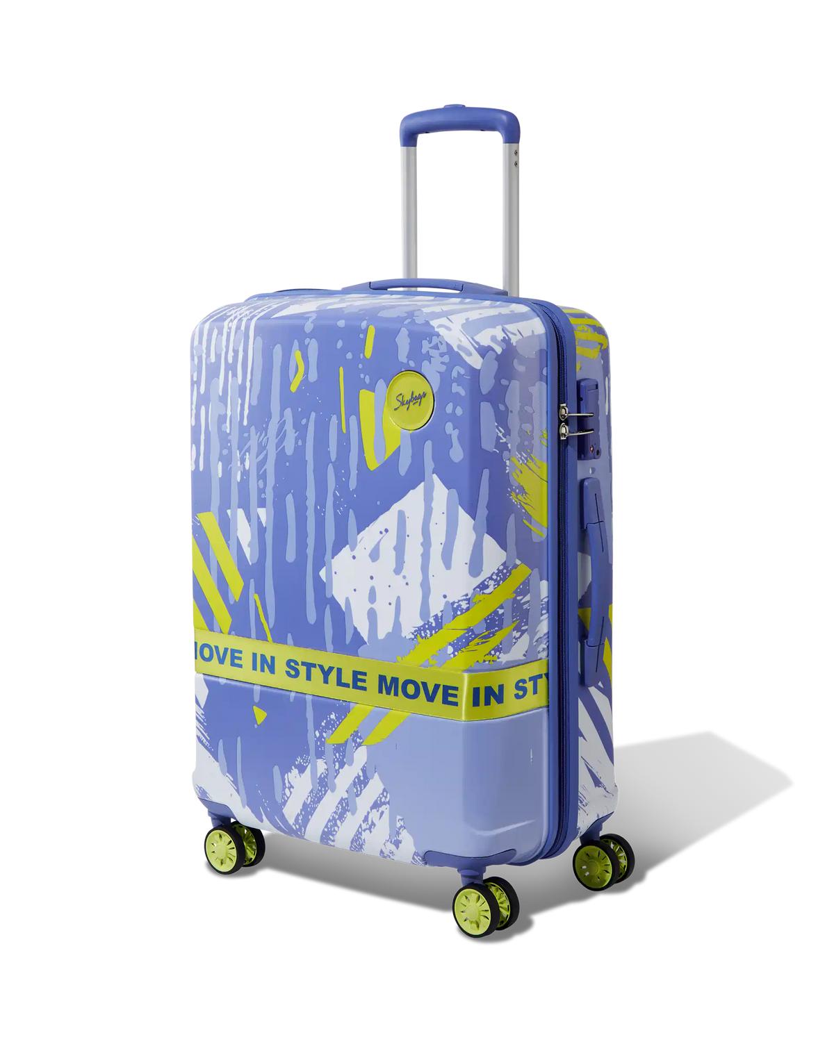 Skybags Wanderlust Printed Hard Luggage - Luggage Lounge - Blue / Large - Blue / Large