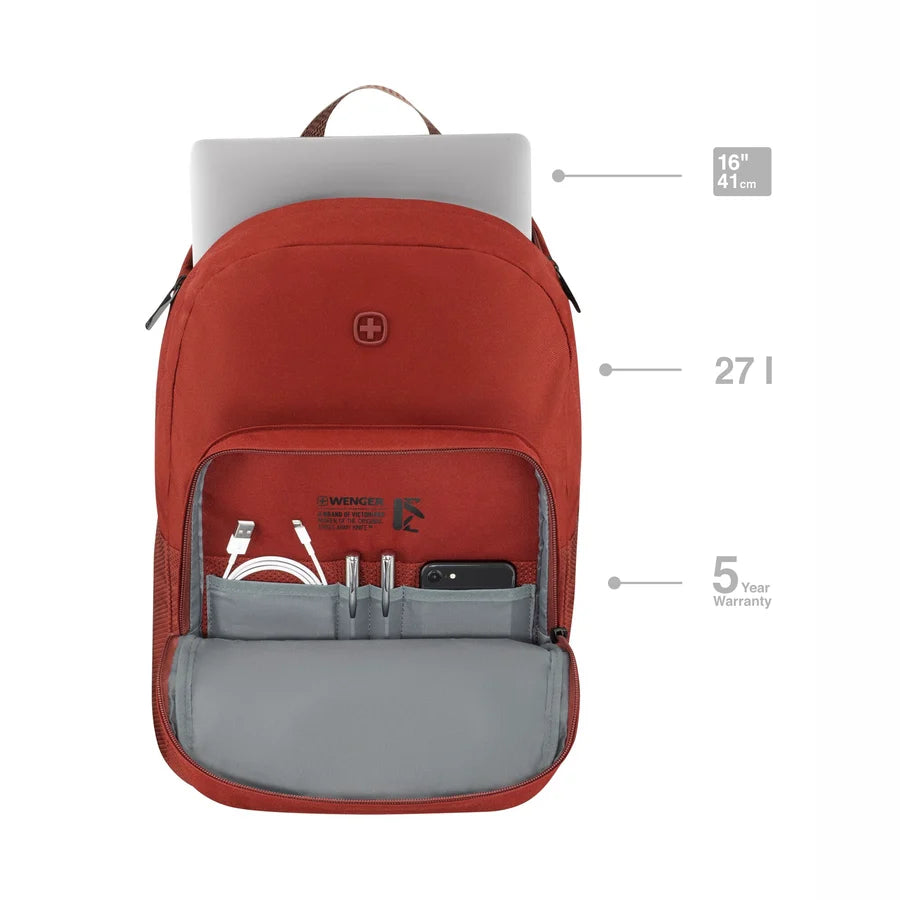 Wenger Next 23, Crango 16 Laptop Backpack - Sustainable Style Meets Functionality
