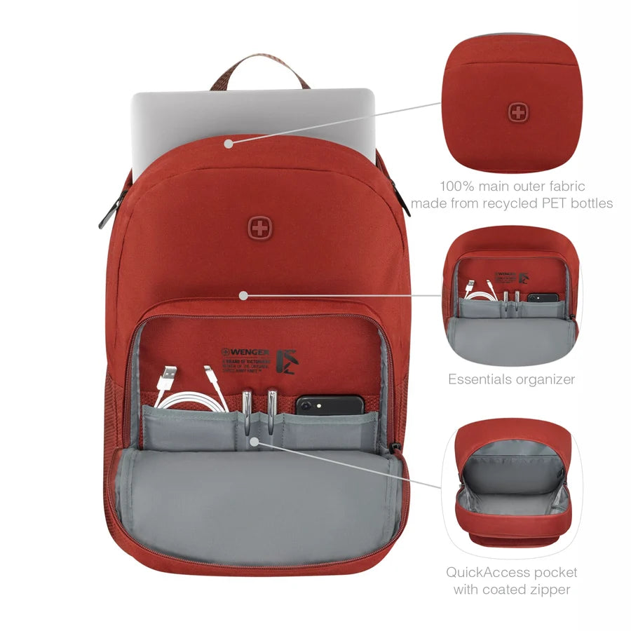 Wenger Next 23, Crango 16 Laptop Backpack - Sustainable Style Meets Functionality