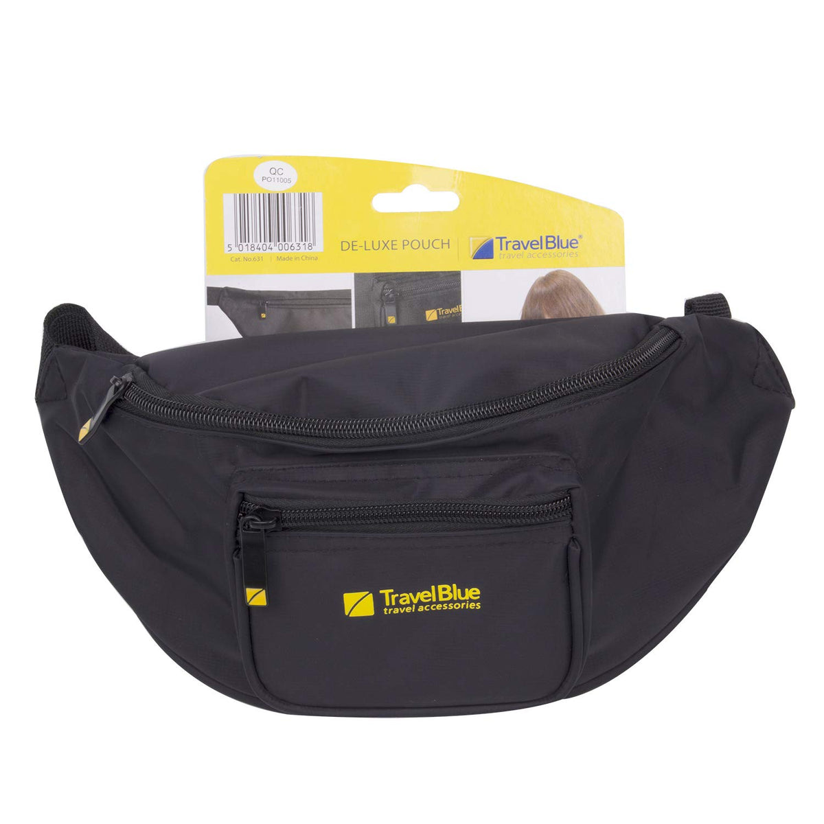 Travel Blue De-Luxe Waist Pouch Black - Luggage Lounge