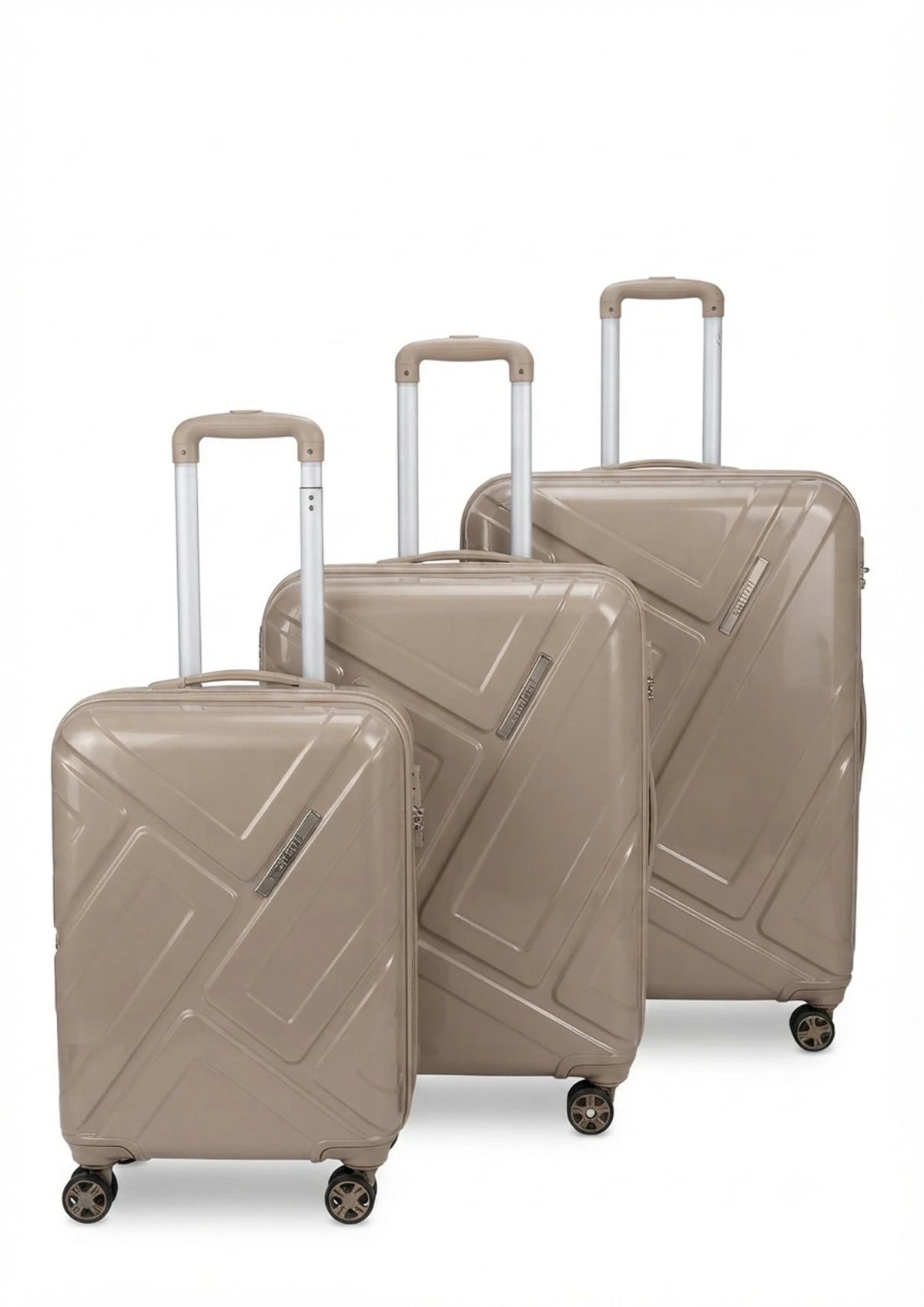 Safari Regent Hard Luggage Set of 3 - Luggage Lounge - Gold - Gold