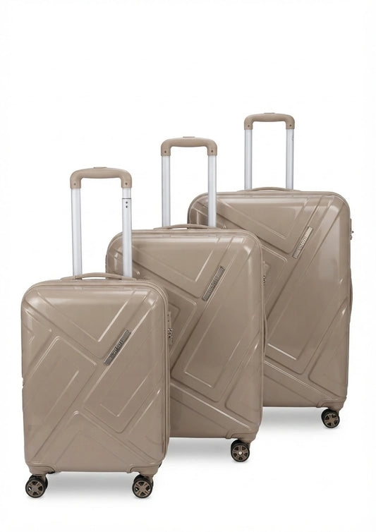 Safari Regent Hard Luggage Set of 3 - Luggage Lounge - Gold - Gold