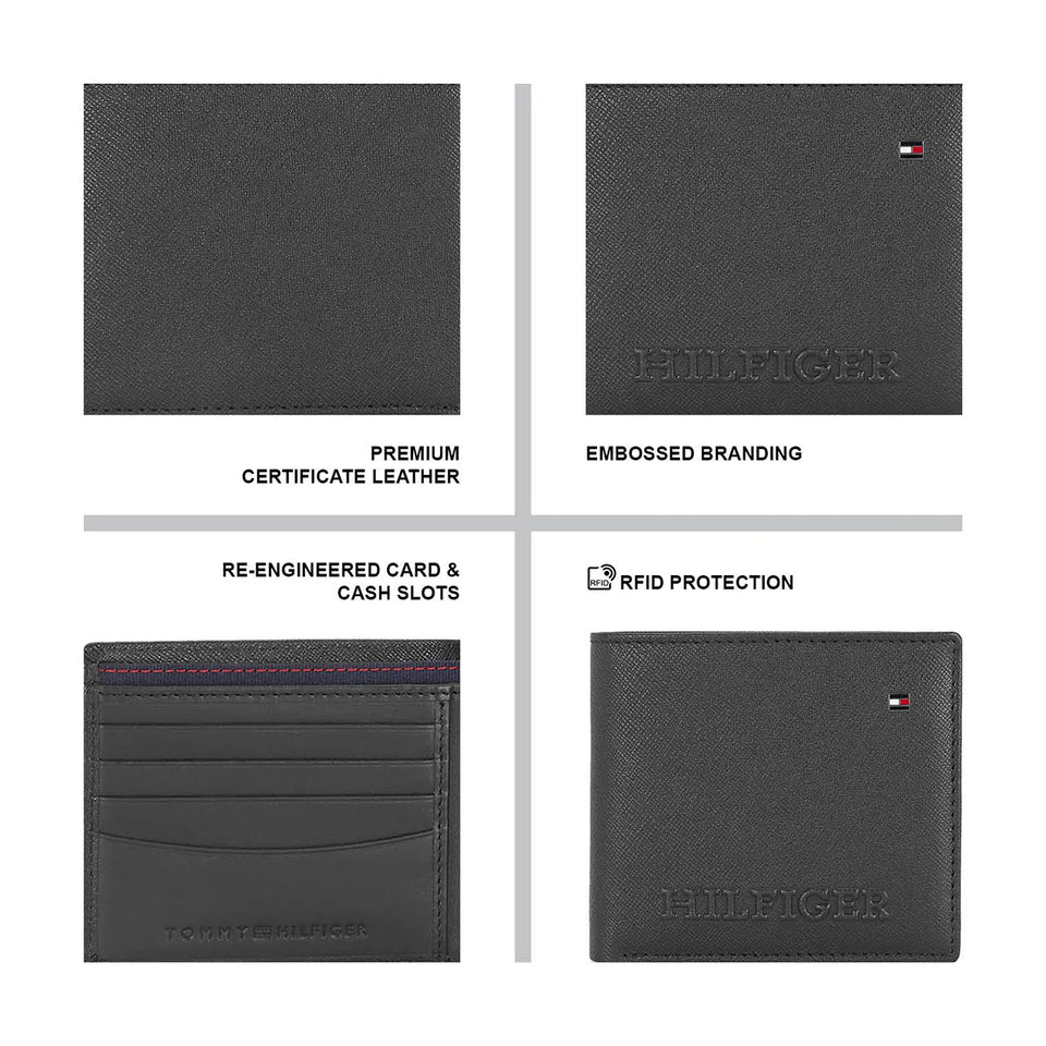 Tommy Hilfiger Harstad Men's Coin Wallet - Black - Luggage Lounge