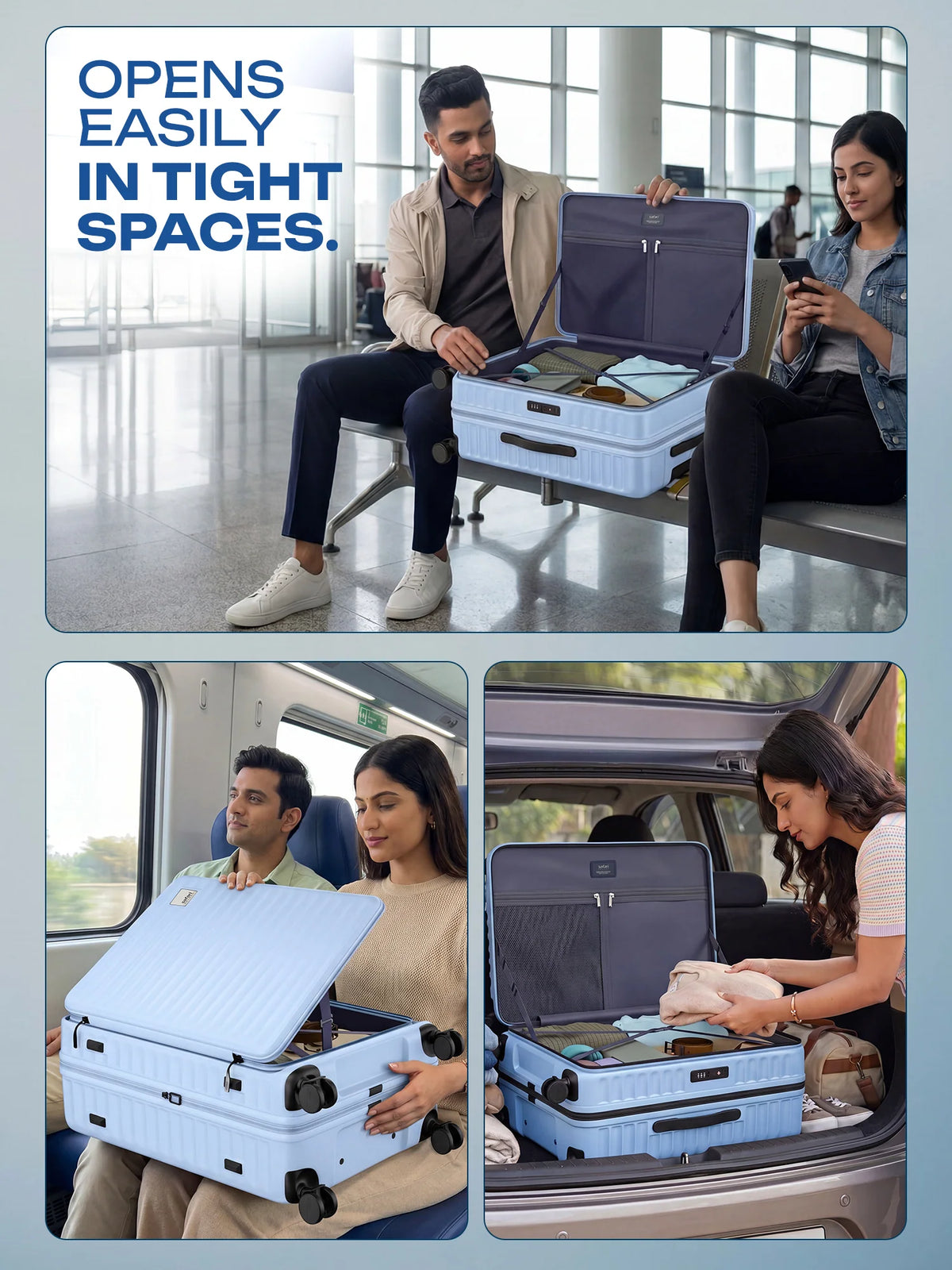 Safari Froniq Hard Luggage Front Opening - Luggage Lounge
