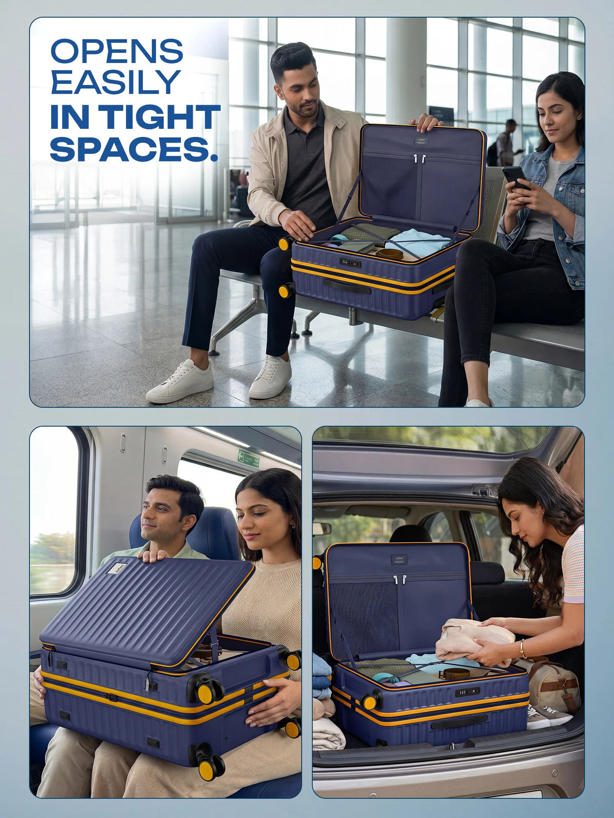 Safari Froniq Hard Luggage Front Opening - Luggage Lounge