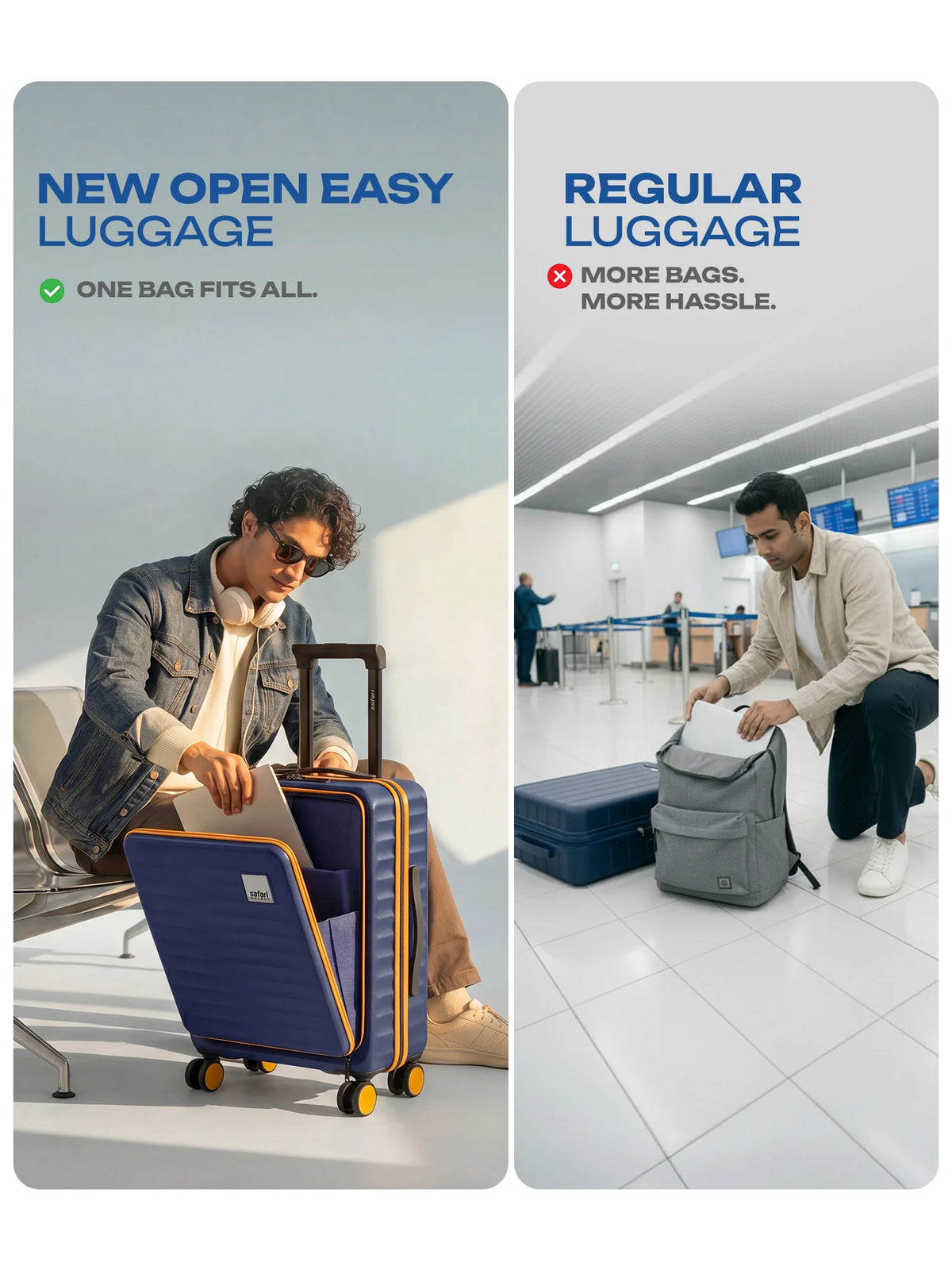 Safari Froniq Hard Luggage Front Opening - Luggage Lounge