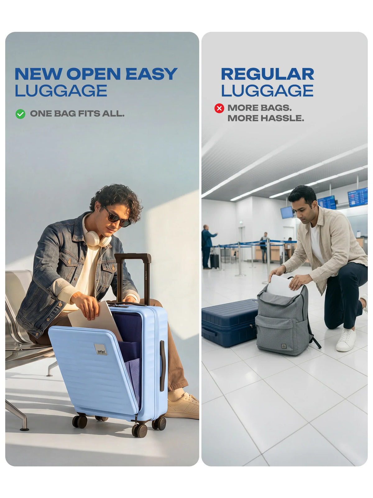 Safari Froniq Hard Luggage Front Opening - Luggage Lounge