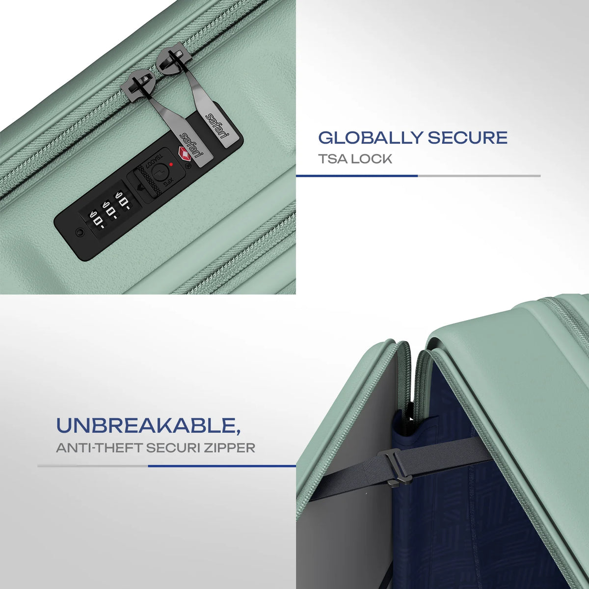 Safari Froniq Hard Luggage Front Opening - Luggage Lounge