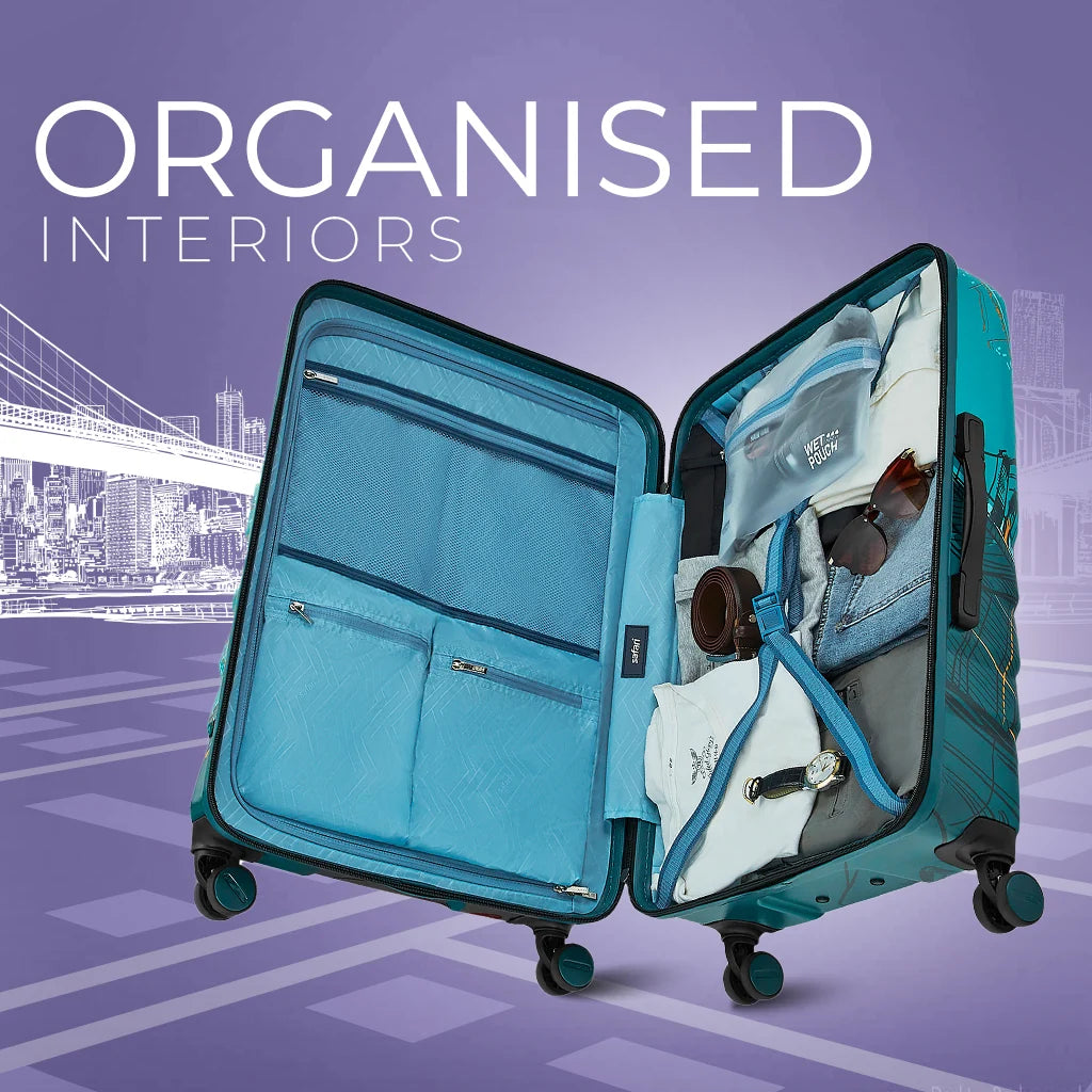 Safari Brooklyn Printed Hard Luggage - Luggage Lounge