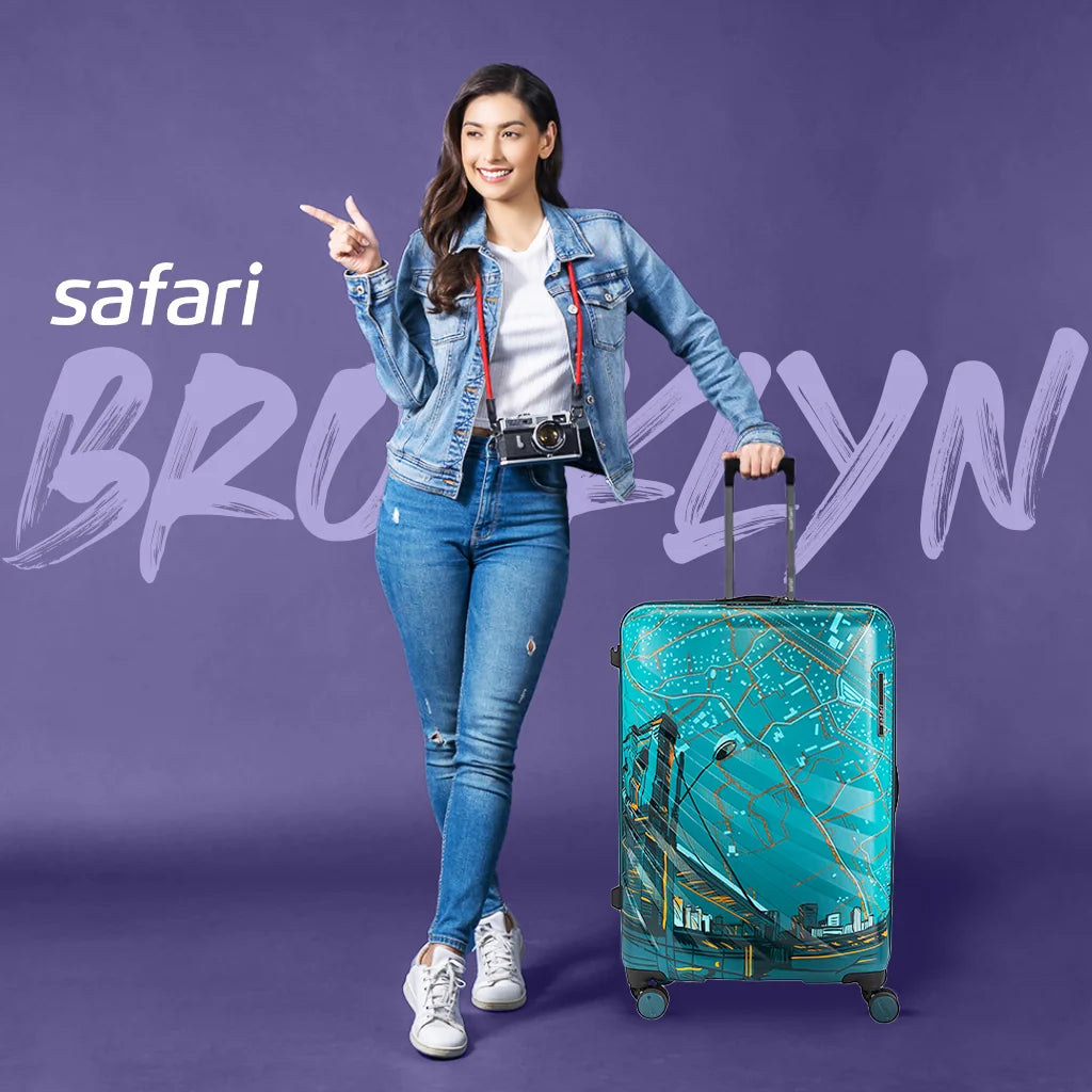 Safari Brooklyn Printed Hard Luggage - Luggage Lounge