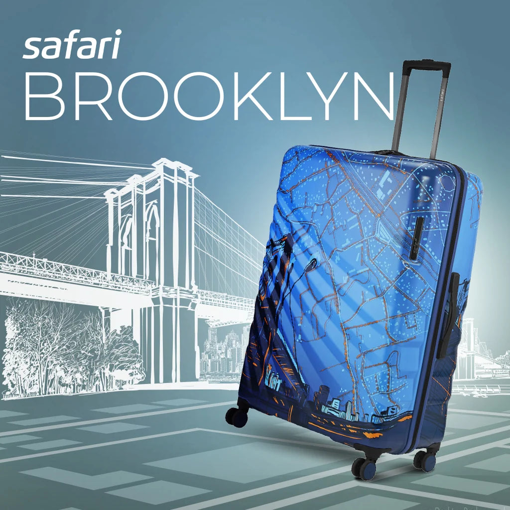 Safari Brooklyn Printed Hard Luggage - Luggage Lounge
