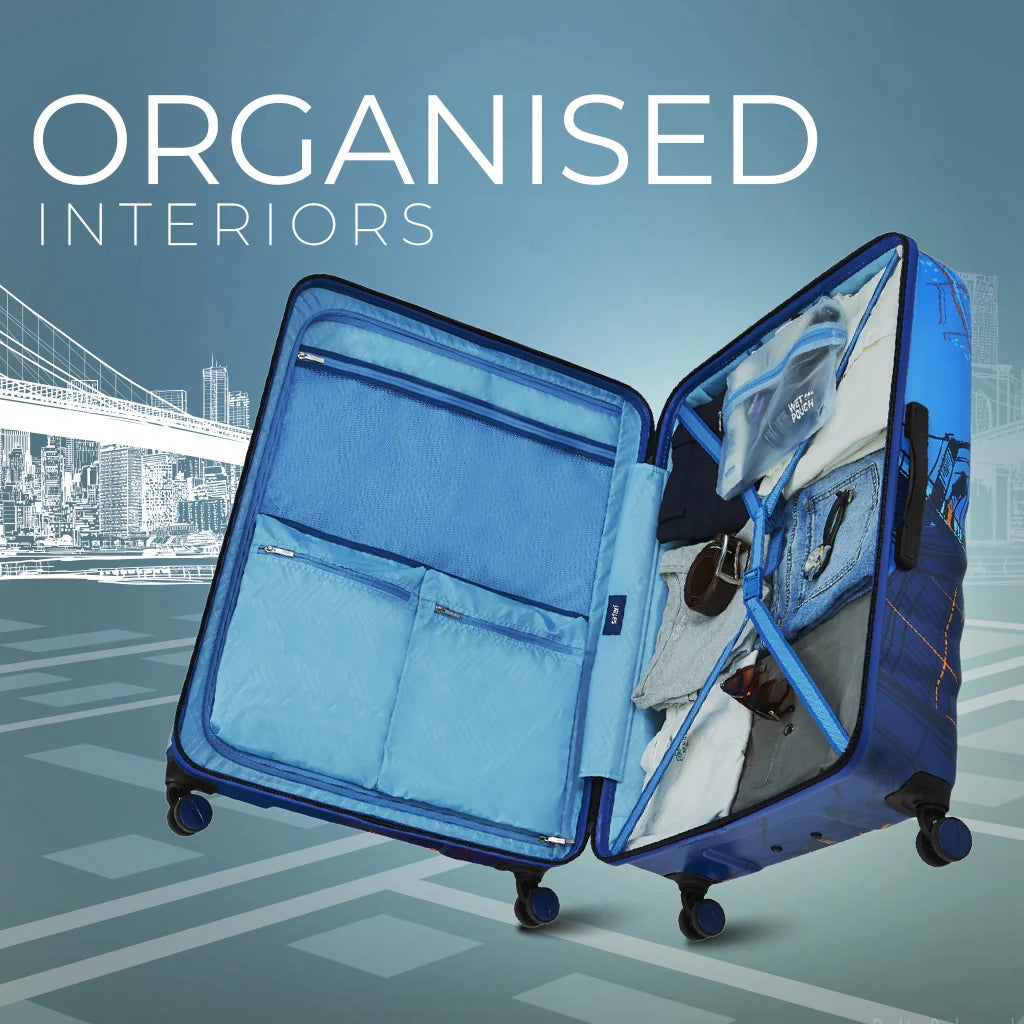 Safari Brooklyn Printed Hard Luggage - Luggage Lounge