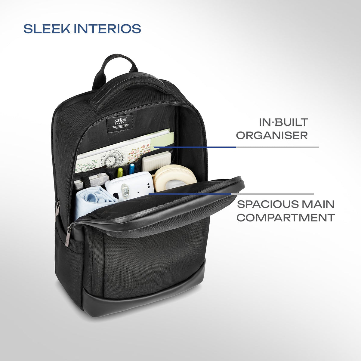 Safari Select Nexus Formal Backpack Black - Luggage Lounge